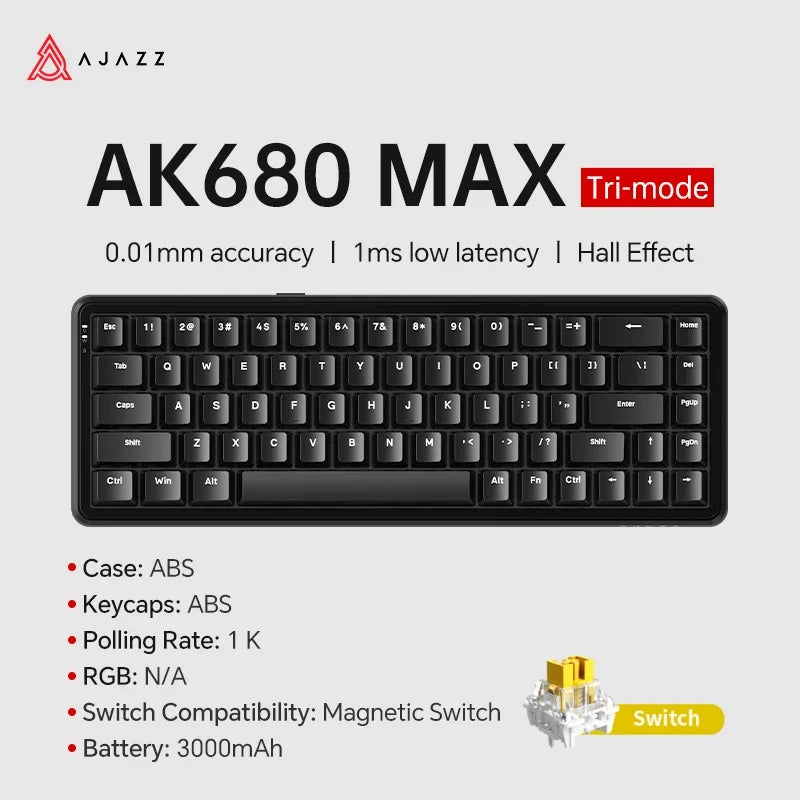 Mechanical Keyboard Sixty Mini Cordless ARGB Magnetic Hall