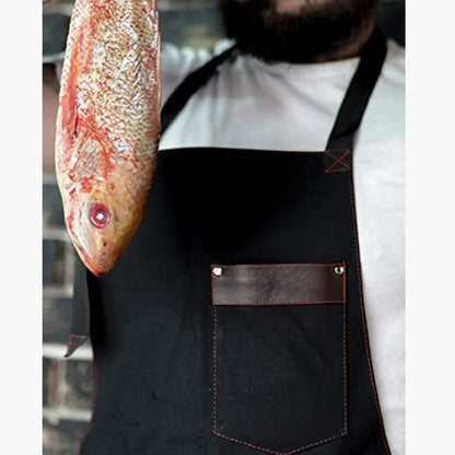 Chef Apron Canvas Work Apron Fall 2025 Pro-Grade Water-Resistant Cooking Apron With Pockets Sturdy Gift