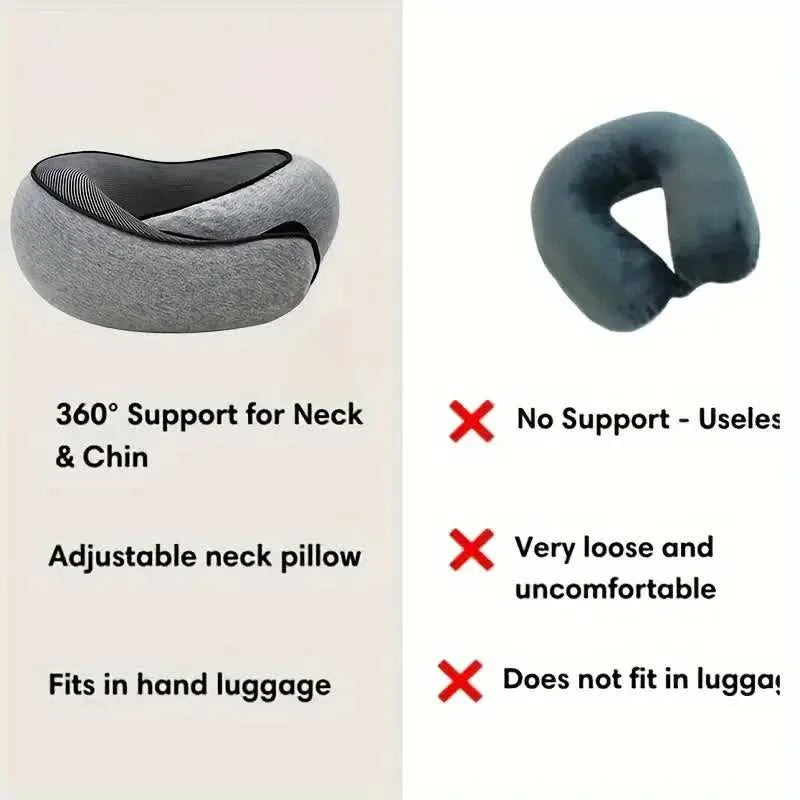 Memory Foam Travel Neck Pillow U Shaped Snail Style Travel-Friendly Comfort-Grip Support For Summer Travel 2026 Cotton Cover