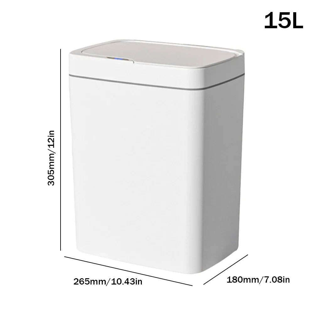Smart Sensor Trash Can 15L 18L Touchless Quiet Water-Resistant