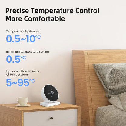 Smart2025 Edition Thermostat WiFi Temperature Controller for Water and Gas Boilers Two Piece Voice Assistant Compatible Fall