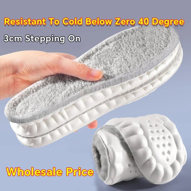 Heated Self Insoles Real Cashmere 4D Cloud Thermal Winter 2025 Arch Support Anti Odor