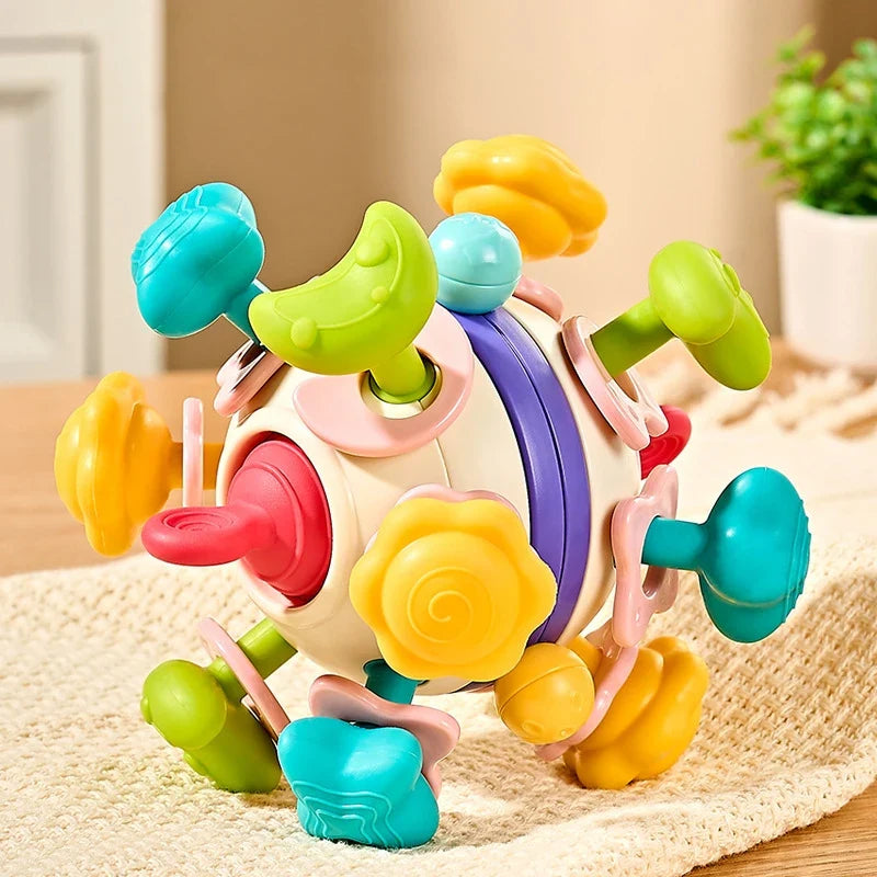 Teether Baby Rattle Hand Grip Sensory Ball Toy Newborn