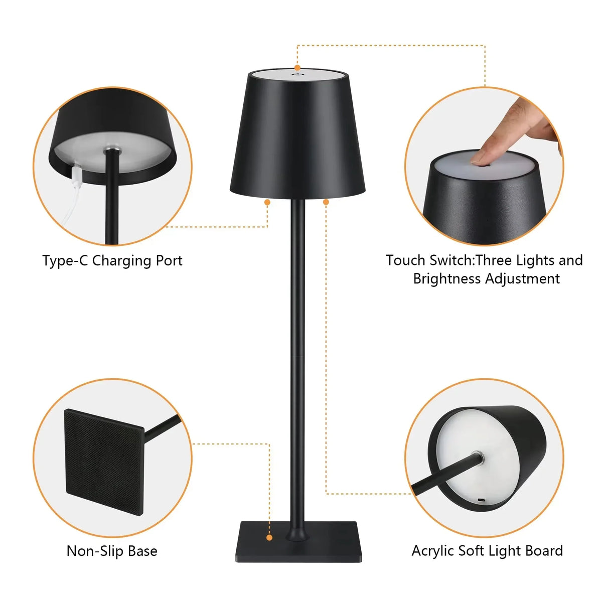 LED Table Lamp Touch Sensor Desk Night Light Ambient Bedside Light Fall 2026 Household Decor Trend