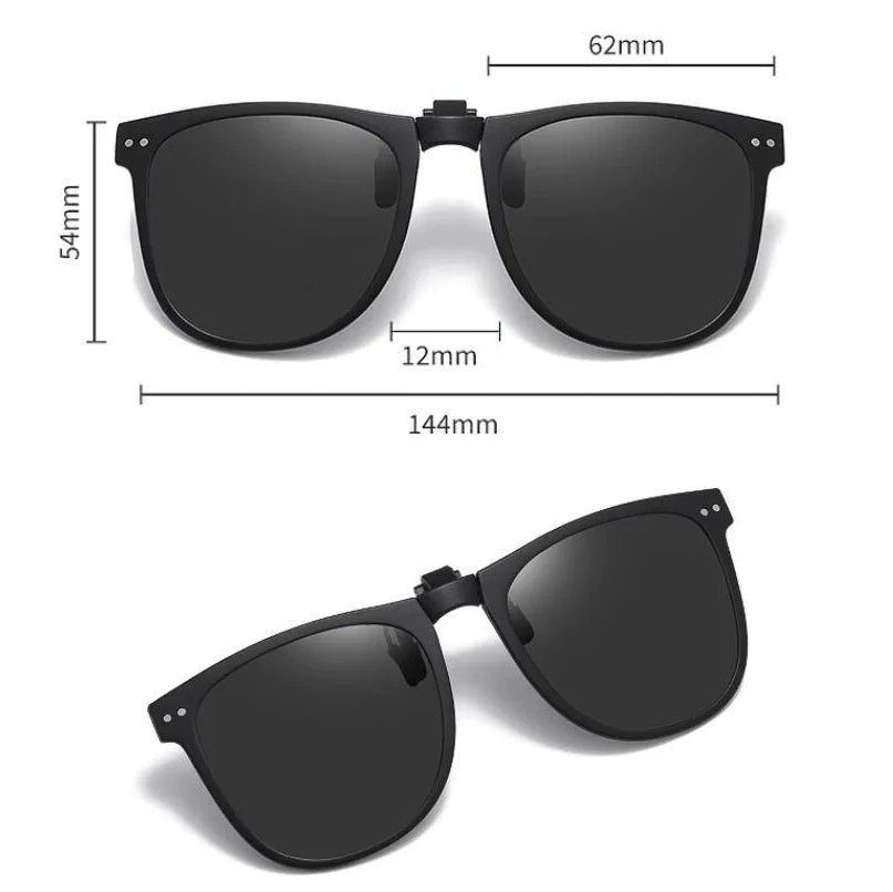 On Clip Sunglasses Foldable Oversized Square Flip Up UV400 Polarized Sunglasses Summer 2026 Trend Gift