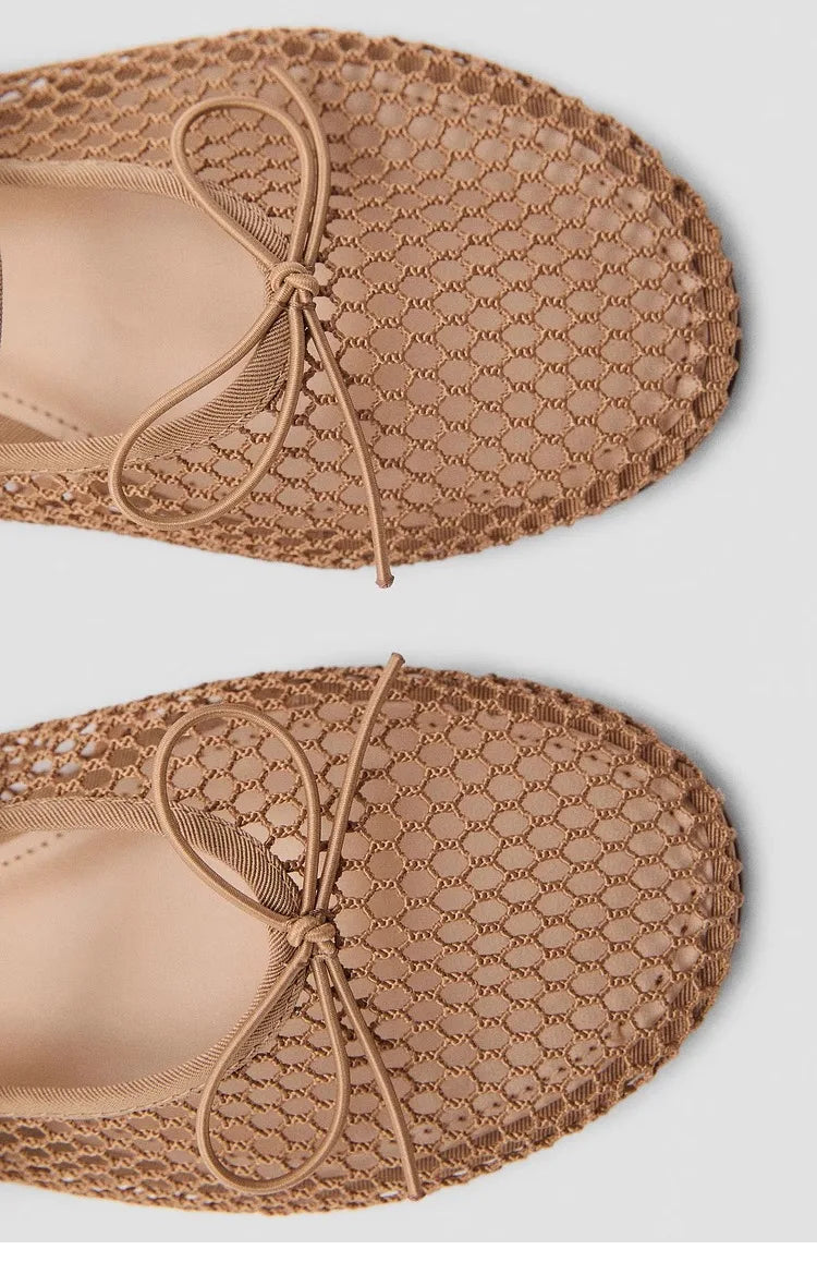 Women’s Breathable Ballet Flats - Mary Jane, Mesh, Summer