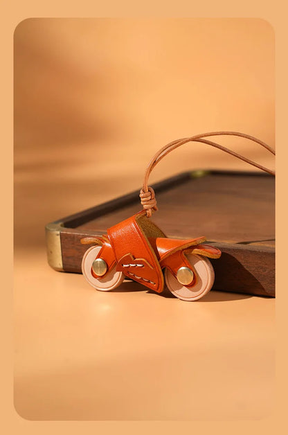 Motorcycle Leather Keychain Mini Bag Pendant Vintage