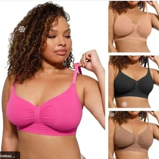 women's Breathable sports bra - ruched front, knit fabric, full-coverage, for yoga and running workouts