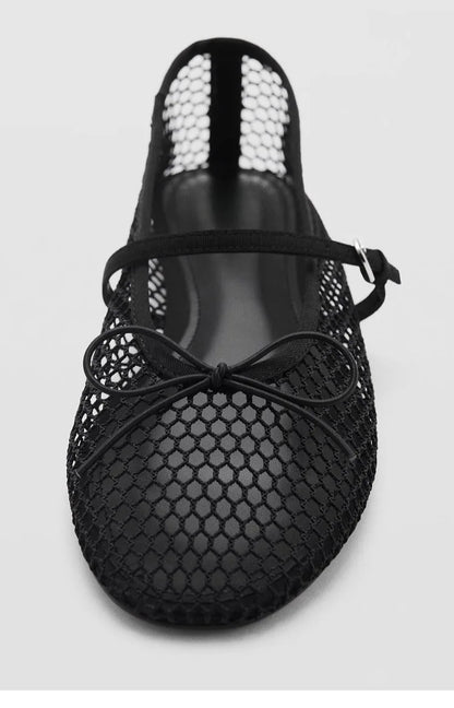 Women’s Breathable Ballet Flats - Mary Jane, Mesh, Summer