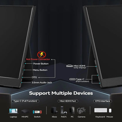 OLED 13.3 Inch Travel-Friendly Monitor 1ms HDR 100 Percent DCI P3
