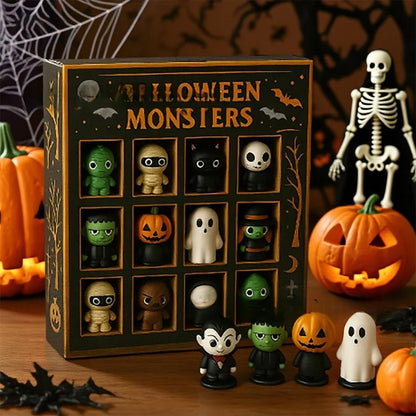 Halloween2025 Edition Advent Calendar 12 Spooky Mini Dolls
