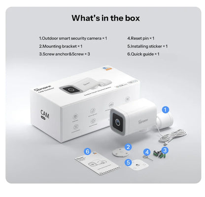 Outdoor Security Camera 2K HD AI Human Detection IP65 Weatherproof 180 Degree Pan Fall 2026 Works With Alexa Google Household