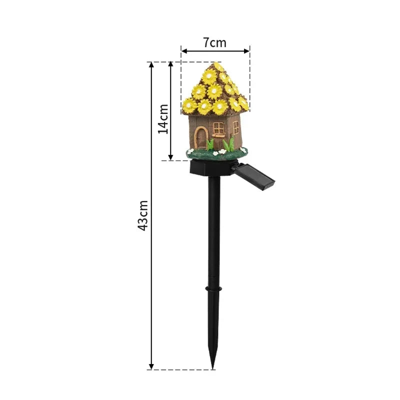 Solar Fairy Lights House Shaped Lawn Lamp Outdoor Water-Resistant LED Garden Decor Fall 2026 Gift Idea
