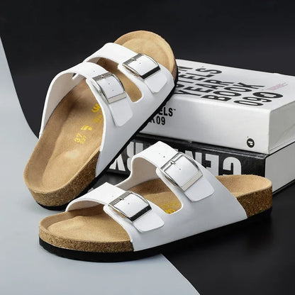 Summer Leather Men Sandals - Sturdy Anti-Slip Outdoor Beach Casual Shoes for Women
