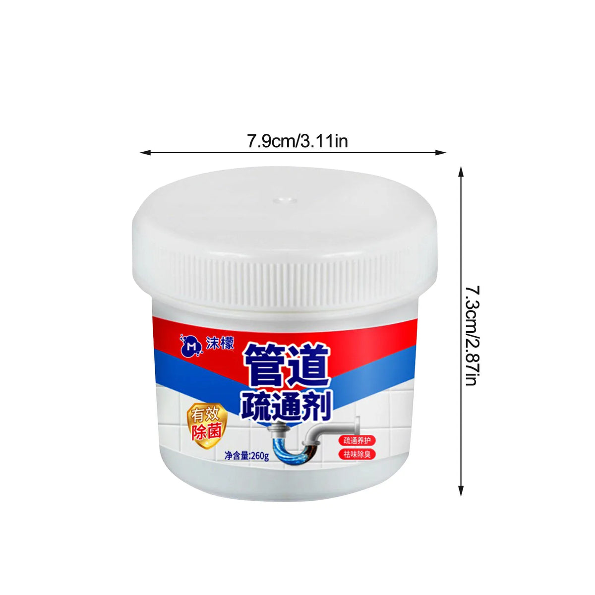 Drain2026 Edition Cleaner Powder 260g Eco Friendly Kitchen Drain Unblocker With Deodorizing Action Spring Cleaning