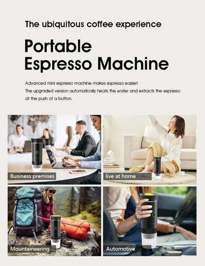 Travel-Friendly Espresso Machine Cordless 3 In 1 Travel Car Camp