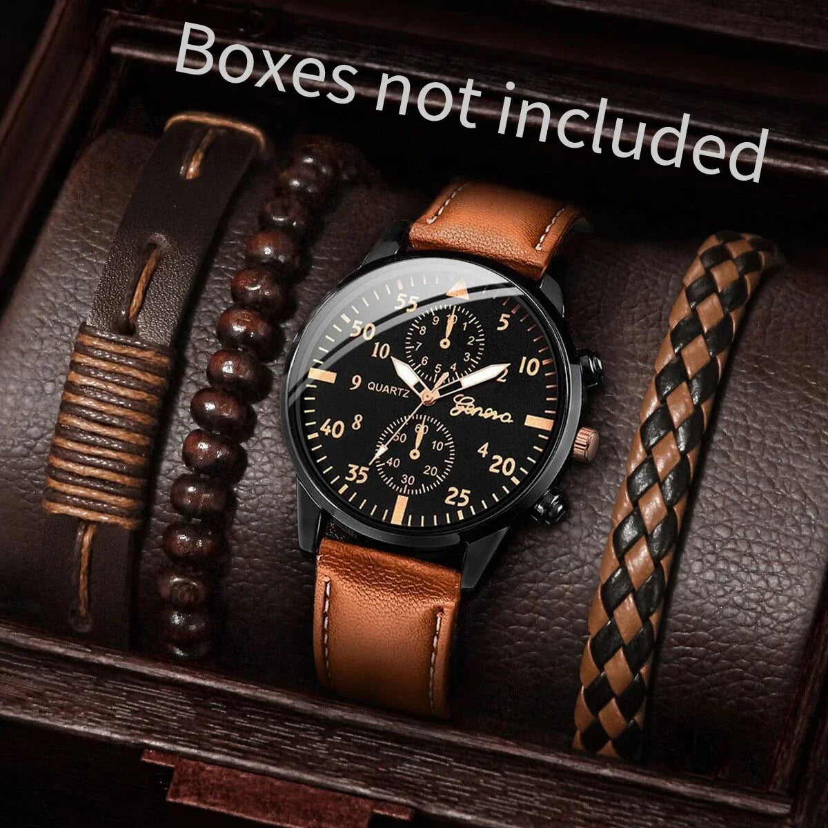 Quartz Watch And Bracelet Kit Nylon Band Casual Gift