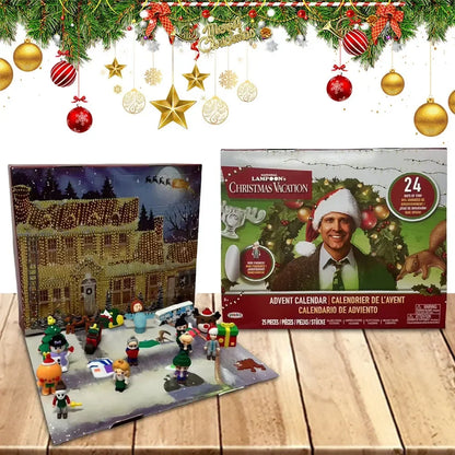 Calendar Advent 24 Days 3D Figures Christmas Countdown Gift