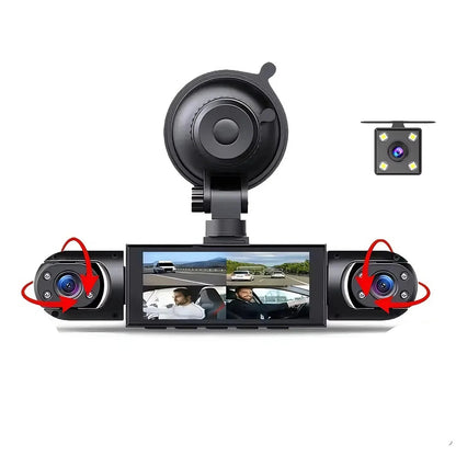 Front/Rear/Inside Cameras, Full HD 1080p Night Vision, Loop Recording Fall 2026 – Dash Cam 4 Channel Car DVR