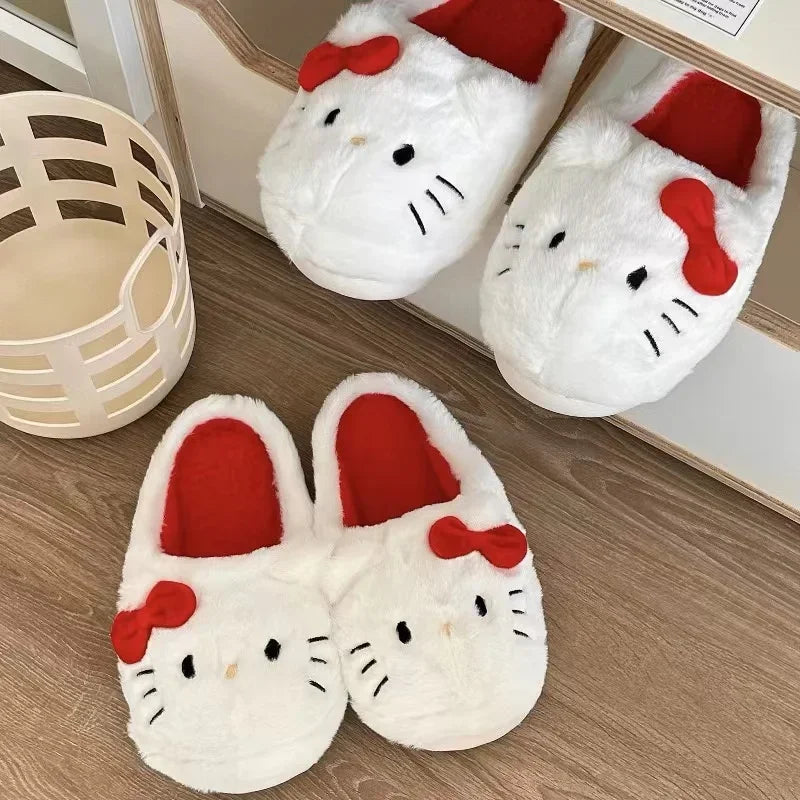 Warm Unisex Slippers - Plush-Lined, Plush Fabric, Indoor Household Wear For Autumn And Winter