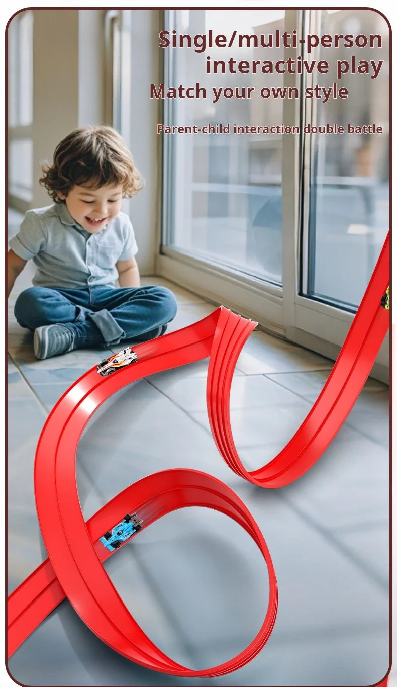 Kids Ramp Toy Back to School 2026 – Flexible DIY Double Race Track Kit Compatible 1/64 Cars