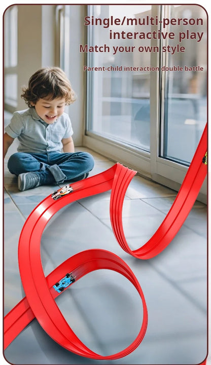 Kids Ramp Toy Back to School 2026 – Flexible DIY Double Race Track Kit Compatible 1/64 Cars
