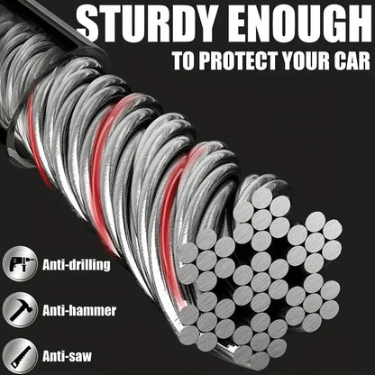 3-Key Anti-Theft Security Device 2026 – Universal Car Steering Wheel Lock with Seatbelt Buckle