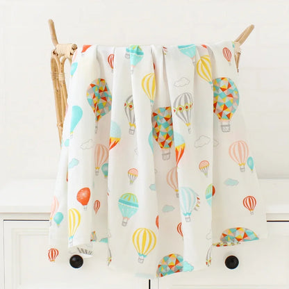 Muslin Bamboo Swaddle Blanket 120x120 Cm Floral Newborn Bedding Fall 2025 Breathable Eco Friendly Baby Gift