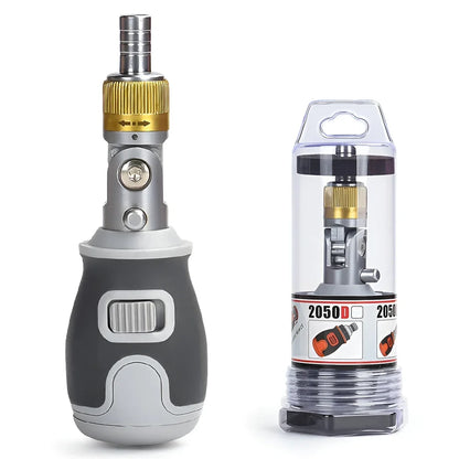 Travel-Friendly 8-in-1 Mini Ratchet Screwdriver Kit - Magnetic Multi-Tools for Household Use