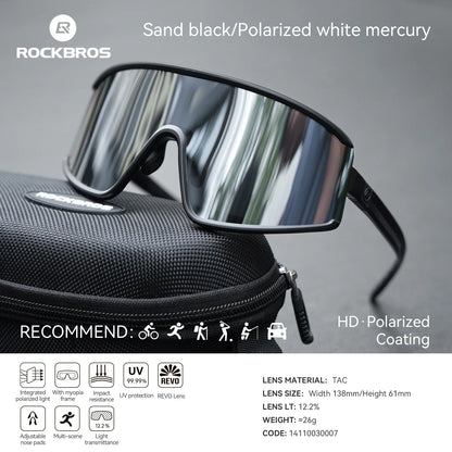 Cycling Sunglasses Polarized UV400 Anti-Fog Photochromic Outdoor Eyewear All-Season Anti-Slip Unisex