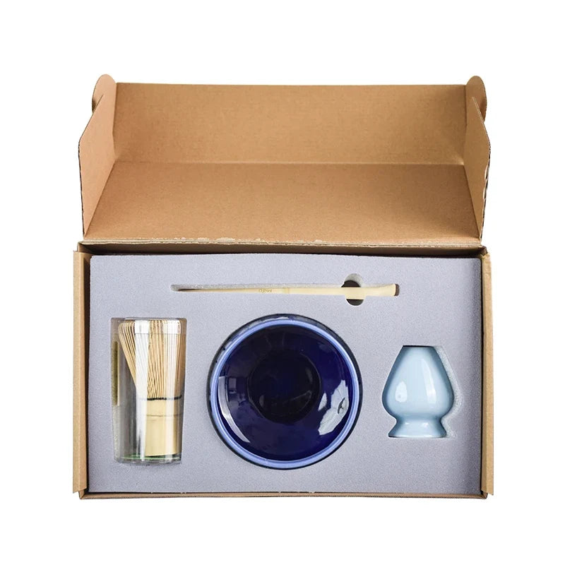 Matcha Tea Kit Porcelain 4Pc Handmade Simple Clean Gift Kit