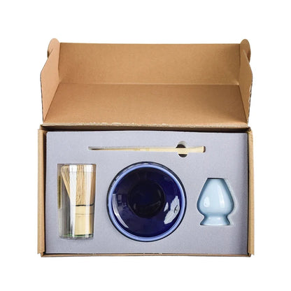 Matcha Tea Kit Porcelain 4Pc Handmade Simple Clean Gift Kit