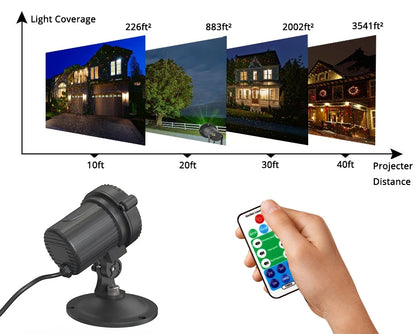 Christmas Laser Light Projector Water-Resistant Outdoor Garden