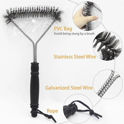 Kit of 2, 2026 – Stainless Steel BBQ Grill Brush Non-Stick Cleaning Device Heat Resistant