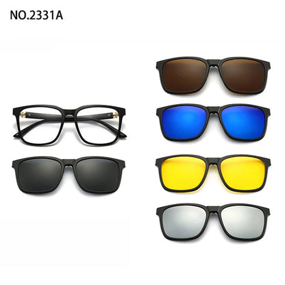 Magnetic Clip Sunglasses Interchangeable Lens Kit 5 Lenses Polarized Prescription Ready Summer 2026 Gift