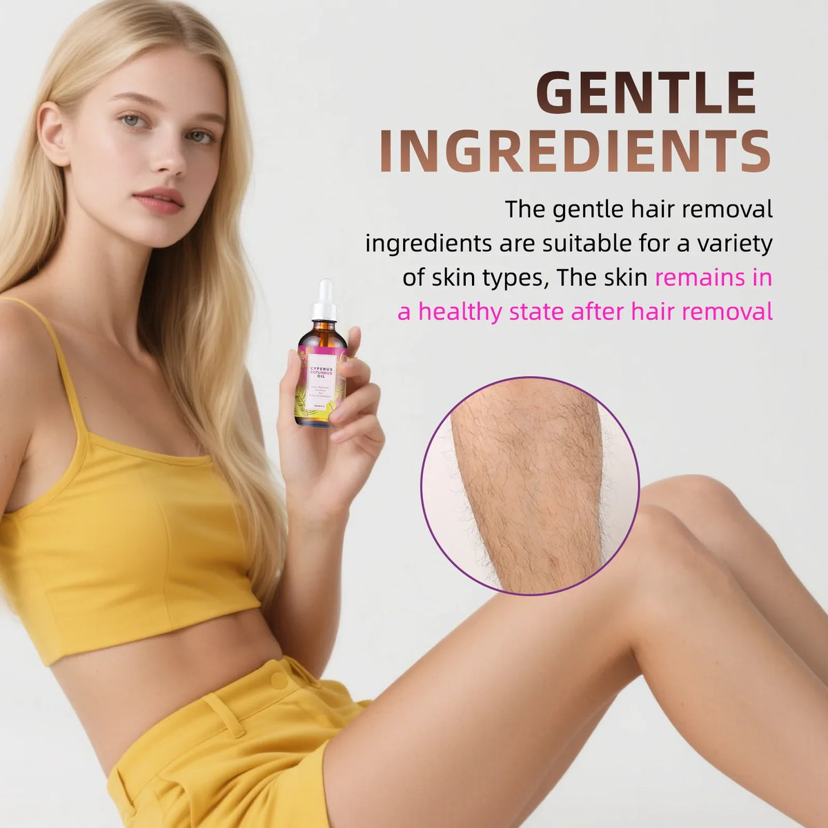 Hair2026 Edition Removal Oil 60ml Organic Jojoba Almond Oil For All Skin Types Long Lasting Smooth Skin TikTok Viral Fall