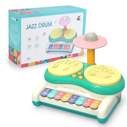 Kids Electronic Musical Keyboard Piano & Drum Kit - Educational Playset for Boys and Girls Aged 3+, Sturdy Plastic Musical Instruments Toy