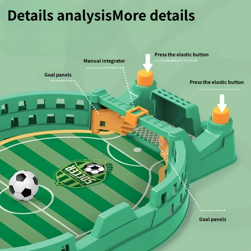 Interactive Soccer Game for Kids -2-Player Tabletop Fun, Parent-Child Activity, Travel-Friendly Puzzle Game in Blue/Green