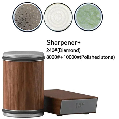 15° & 20° Angle Roller Kitchen Device 2026 – Rolling Diamond Knife Sharpener Kit with Magnetic Holder