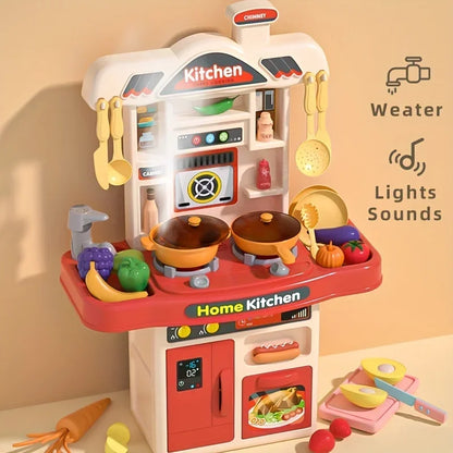 Kids Interactive Kitchen Play Kit - Realistic Cooking Toys with Light & Sound for Ages 3+, Fun Gift for Boys & Girls