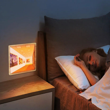 Wall 3D Lamp ABS Optical Art Night Light Painting Style Ambient Wall Light Fall 2025 Energy Efficient Gallery Decor