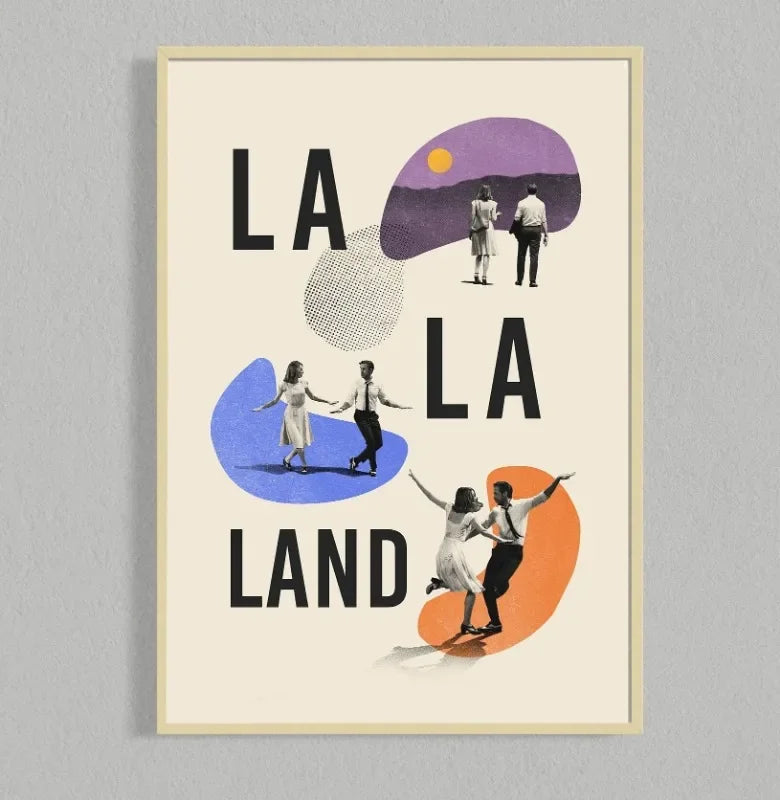 Movie Retro Poster Canvas Collage Mid Century Wall Art