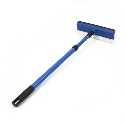 Telescopic Window Glass Cleaner with Long Handle Sponge Brush - Household Cleaning Device