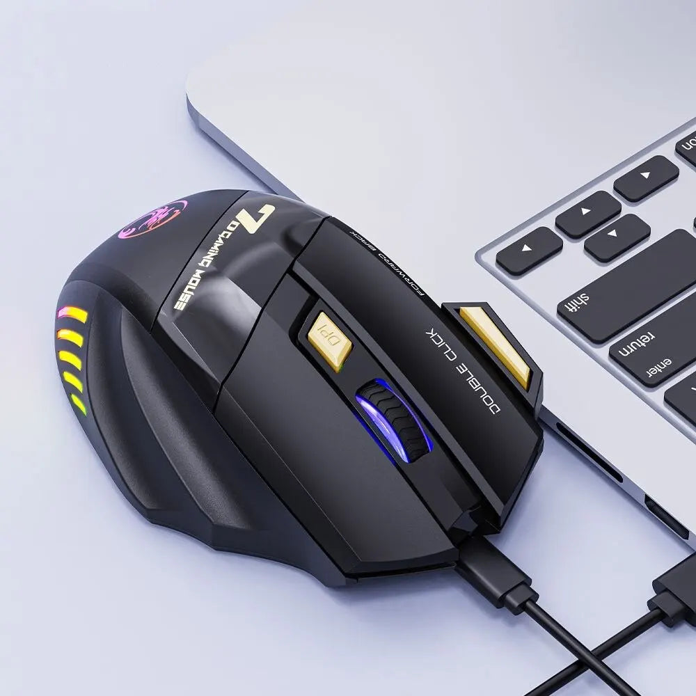 Cordless Gaming Mouse 3200DPI Dual Mode Battery-Powered