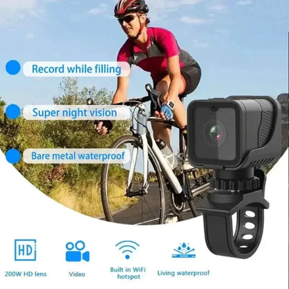 Mini Camera 1080P HD Water-Resistant Action Cam Outdoor Sports Fall 2025 Trend With WiFi Hotspot For Bike Riding