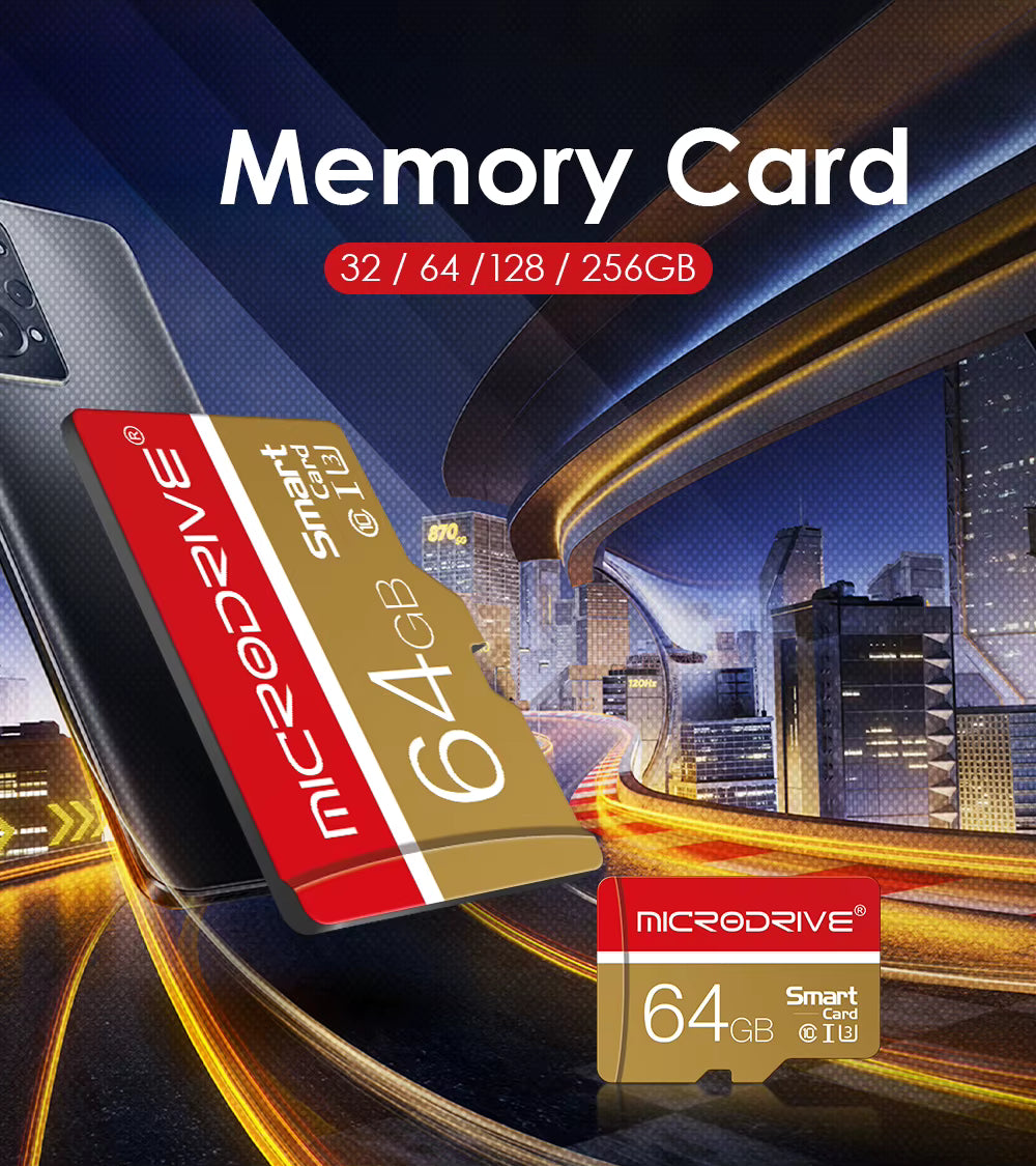 MicroSD MicroDrive Card Class 10 UHS-I U3 Memory Card High Speed TF Card