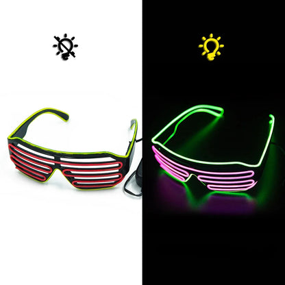 Glasses Glowing LED Luminous Neon Sunglasses for Christmas Party Prop