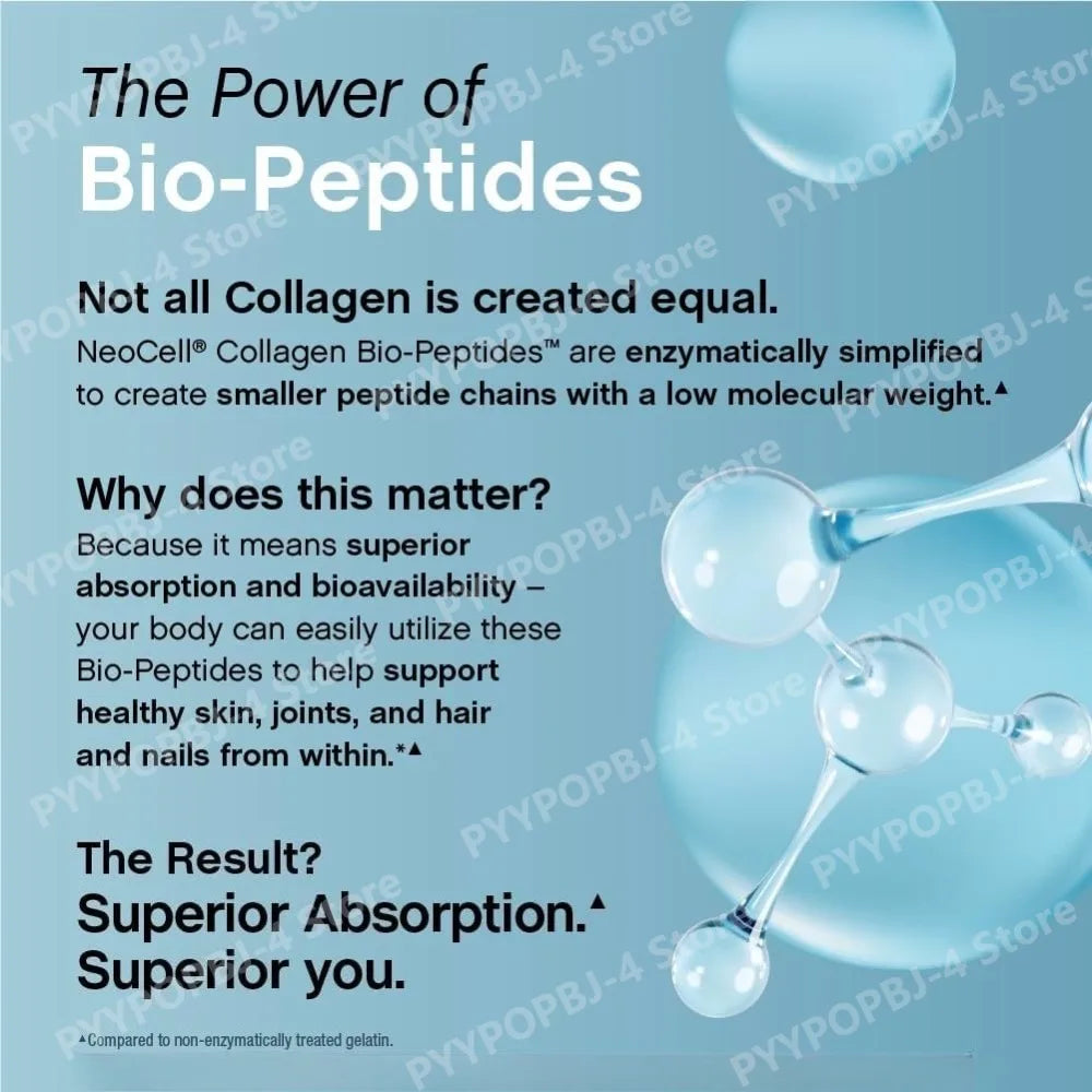 Collagen2026 Edition BioPeptides Powder 22oz Grassfed Protein Supplement for Hair Skin Nails Viral Glow Trend