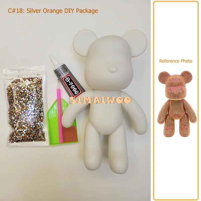 Diamond Painting Kit 5D Full Drill Crystal Bear Doll Christmas 2025 DIY Rhinestone Mosaic Sparkling Household Decor Gift