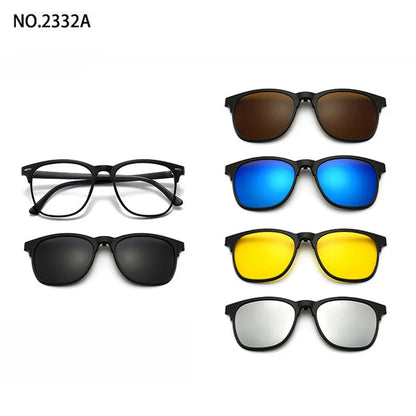 Magnetic Clip Sunglasses Interchangeable Lens Kit 5 Lenses Polarized Prescription Ready Summer 2026 Gift